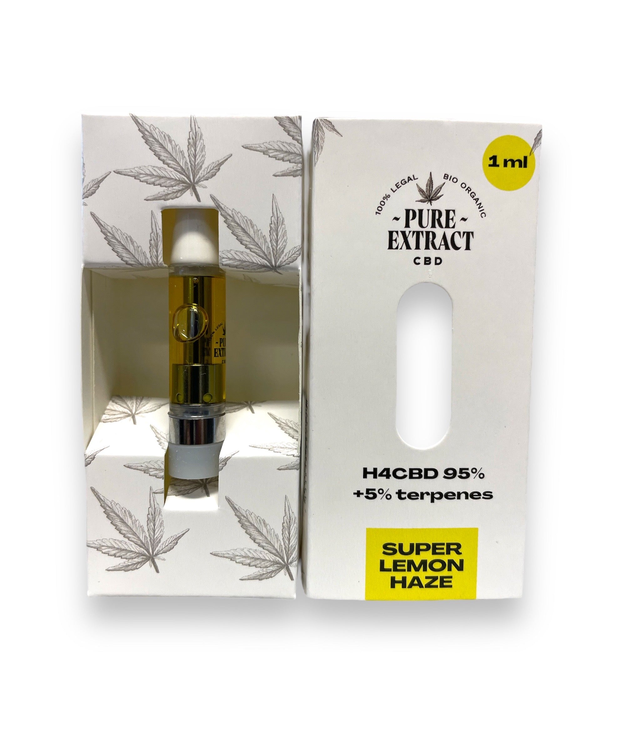 Pure Extract CBD Cartridge (Dab Pen) van H4CBD - Super Lemon Haze - 95% H4CBD - 1ML - 600 trekjes