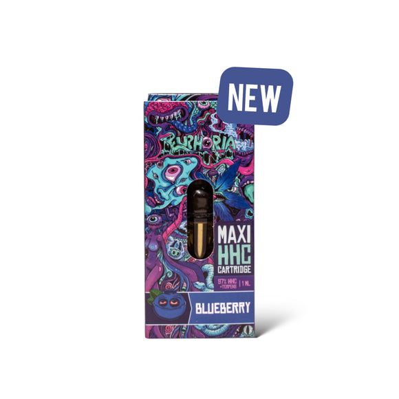 Euphoria Cartouche (Dab Pen) de Maxi HHC - BlueBerry - 97% HHC/1000MG - 1ML - 600 bouffées