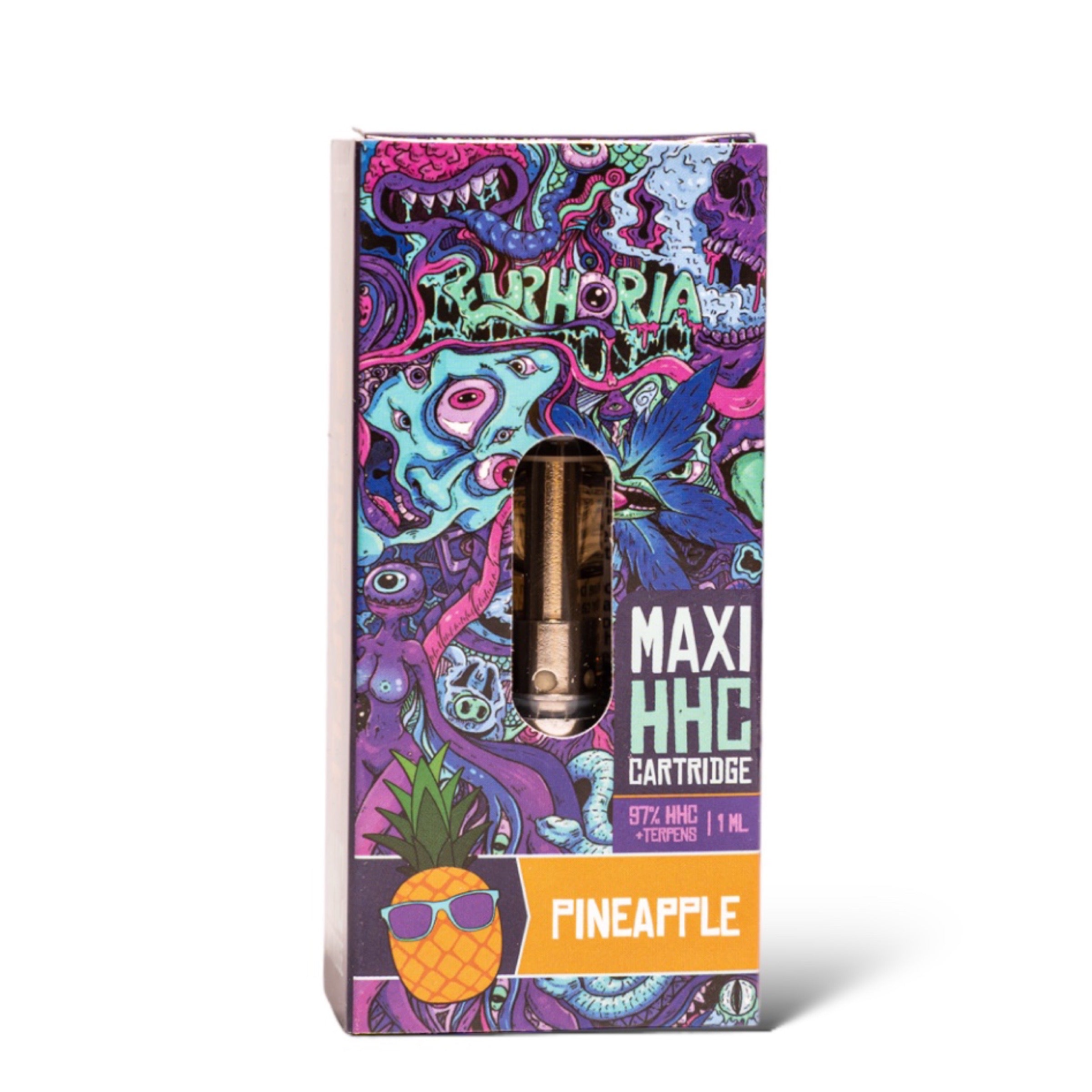 Euphoria Cartridge (Dab Pen) by Maxi HHC - PineApple - 97% HHC/1000MG - 1ML - 600 puffs