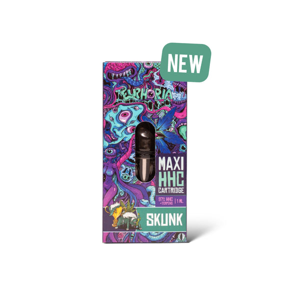 Euphoria Cartridge (Dab Pen) van Maxi HHC - Skunk - 97% HHC/1000MG - 1ML - 600 trekjes