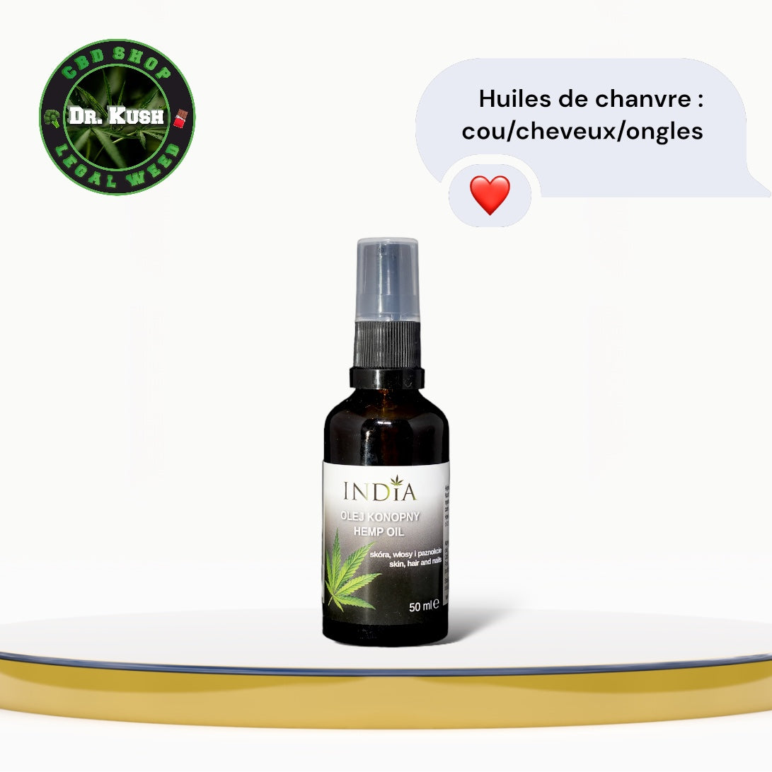 India - Huiles De Chanvres - Cou/Cheveux/Ongles - 50ML