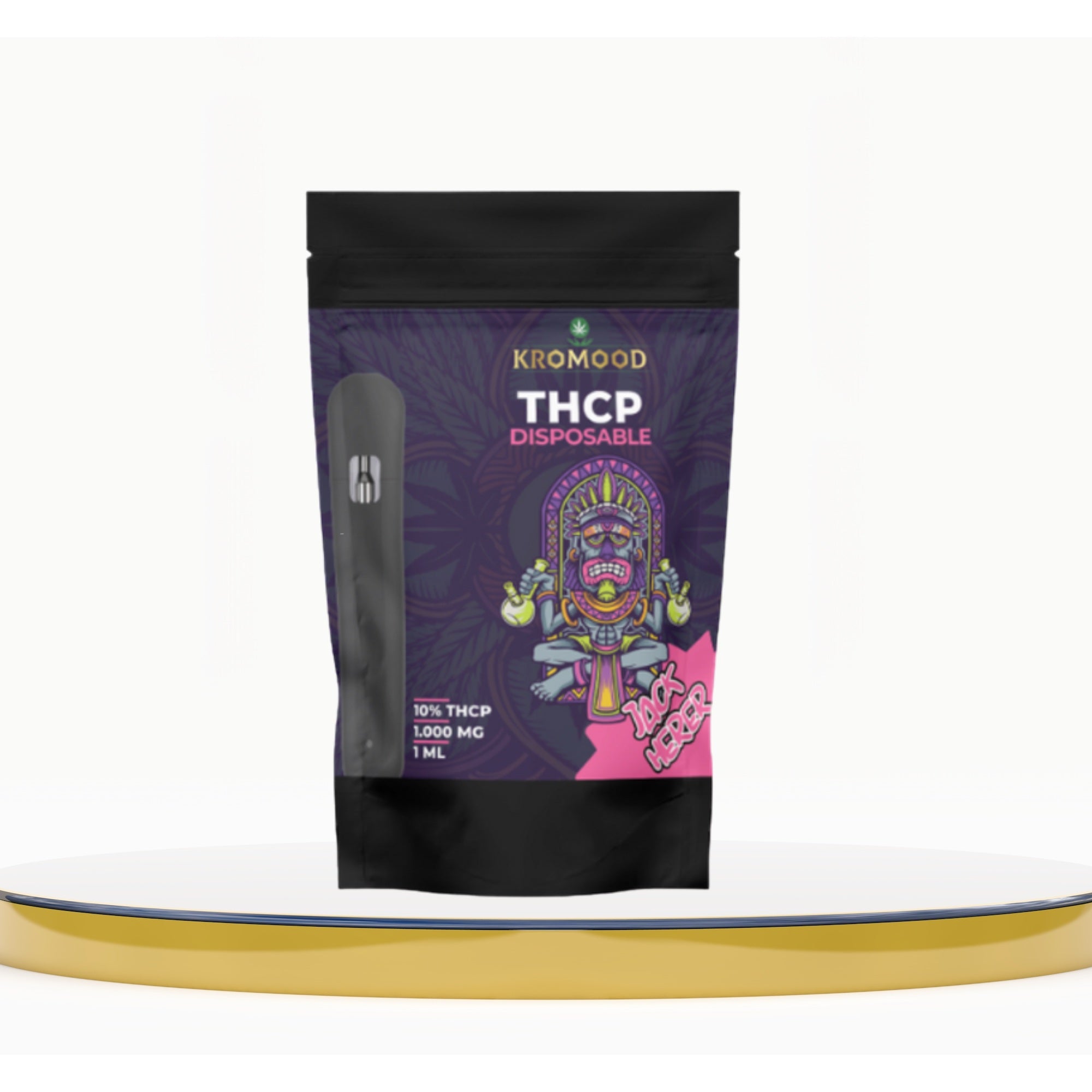 KroMood THCP Disposable Puff - Jack Herer: The Peak of Vaping, 10% THCP/1ML, 600 Puffs, CCELL Puff Technology 