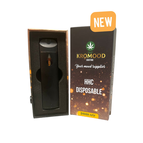KroMood Puff Jetable - Banana Kush - 95% HHC/1000MG - 600 bouffées
