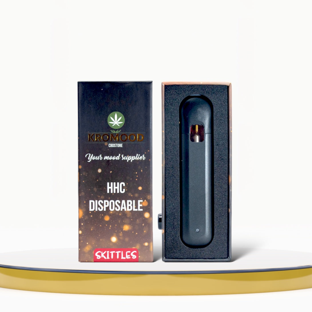 KroMood Puff Jetable HHC - Skittles : L'Évolution de la Vape, 95% HHC/1000MG, 600 Bouffées, Technologie Puff CCELL