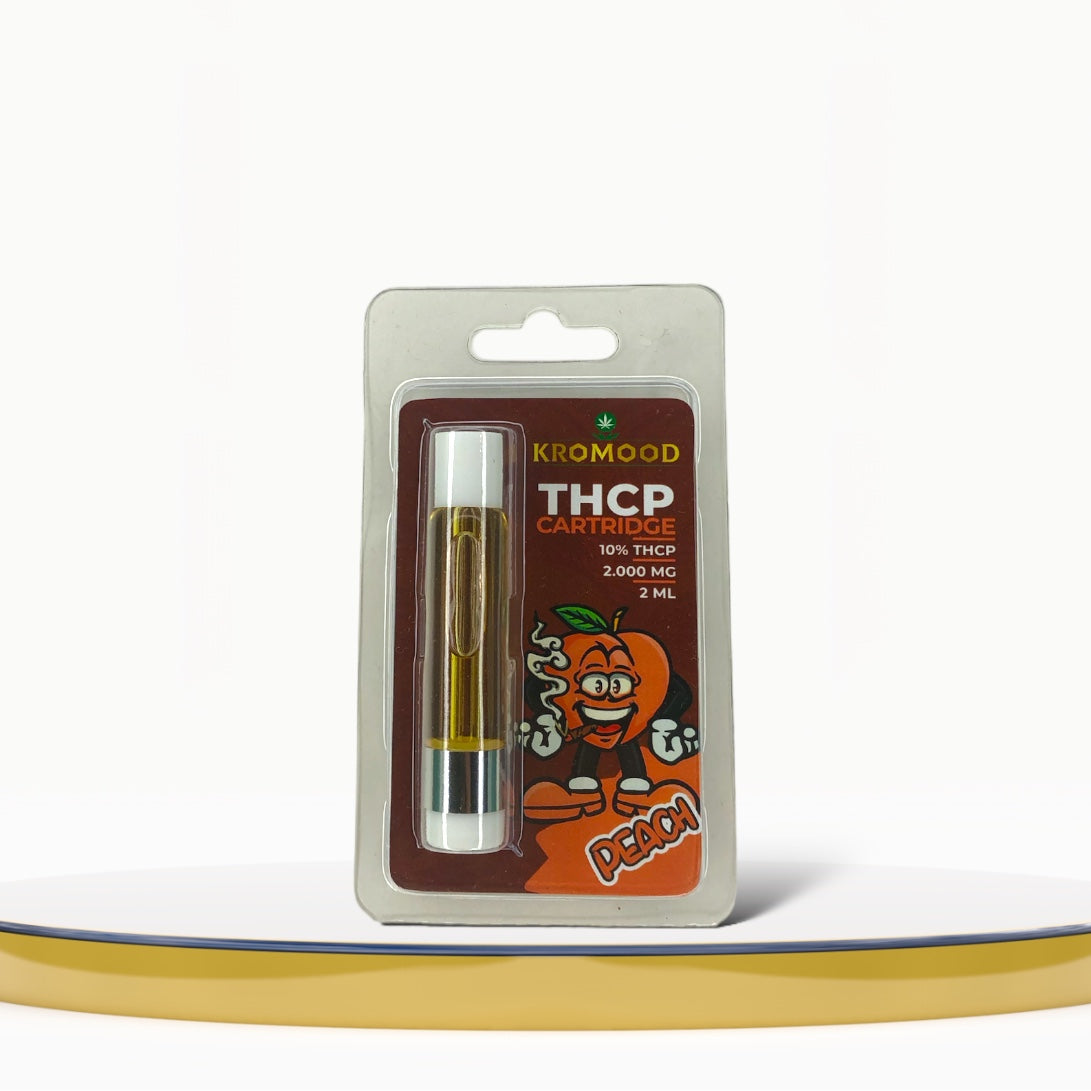 THCP Peach Dab Pen Cartridge van KroMood - 10% THCP (2000MG) - 2ML - 1200 trekjes