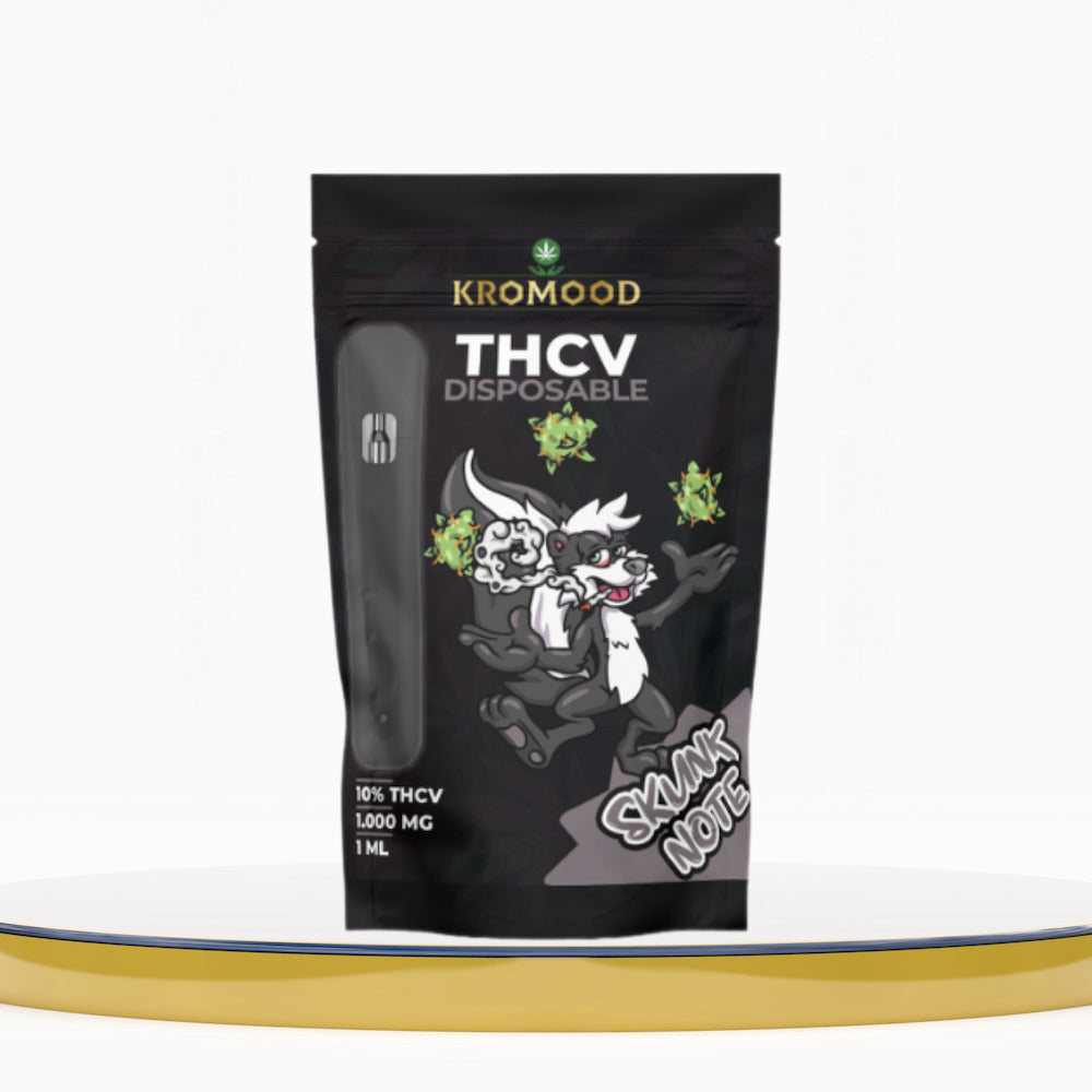 KroMood THCV Disposable Puff - Skunk Note: A Magical Journey in Every Puff, 10% THCV/1ML, 600 Puffs, CCELL Puff Technology 