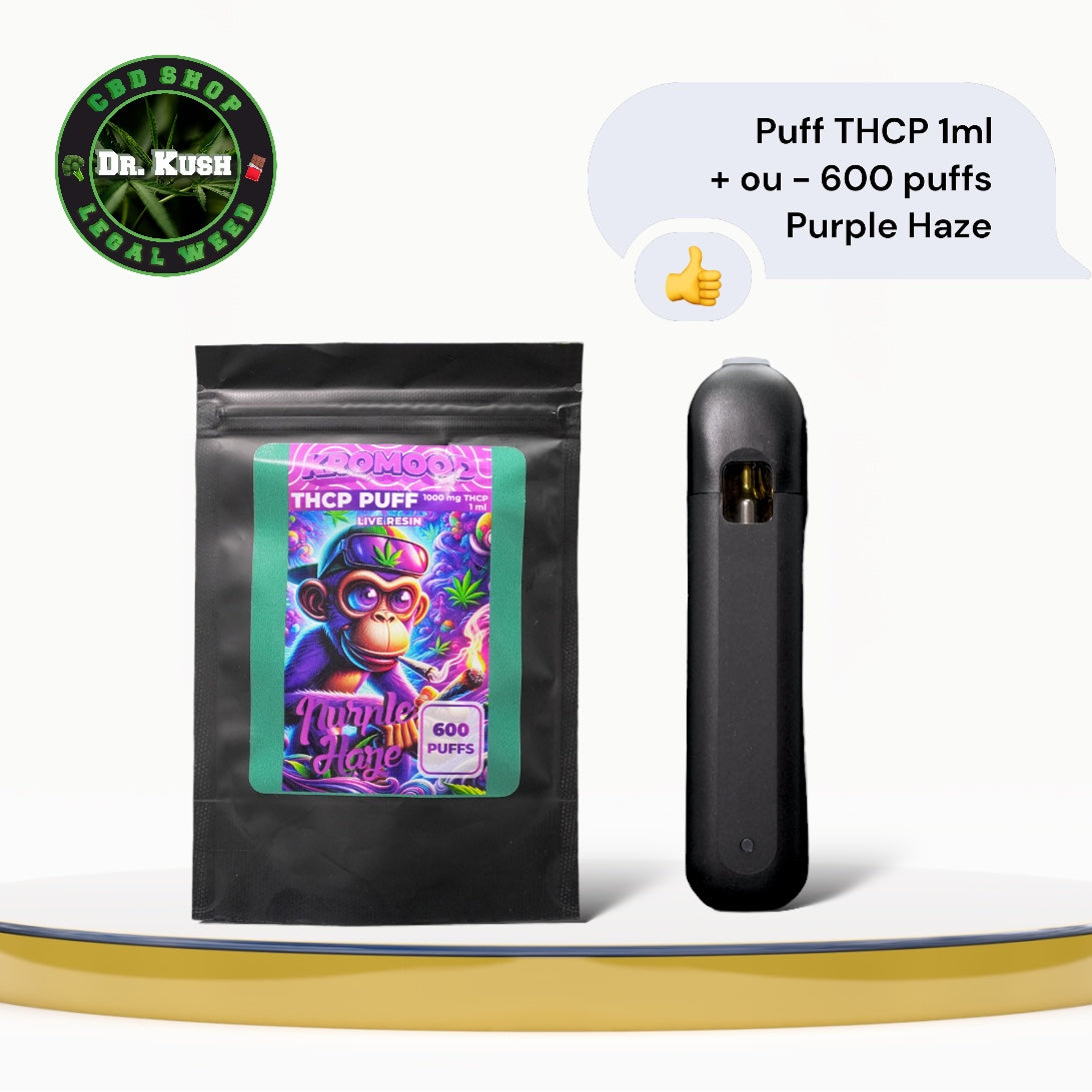 Puff THCP - Purple Haze - 1ML -600 Bouffée - KROMOOD