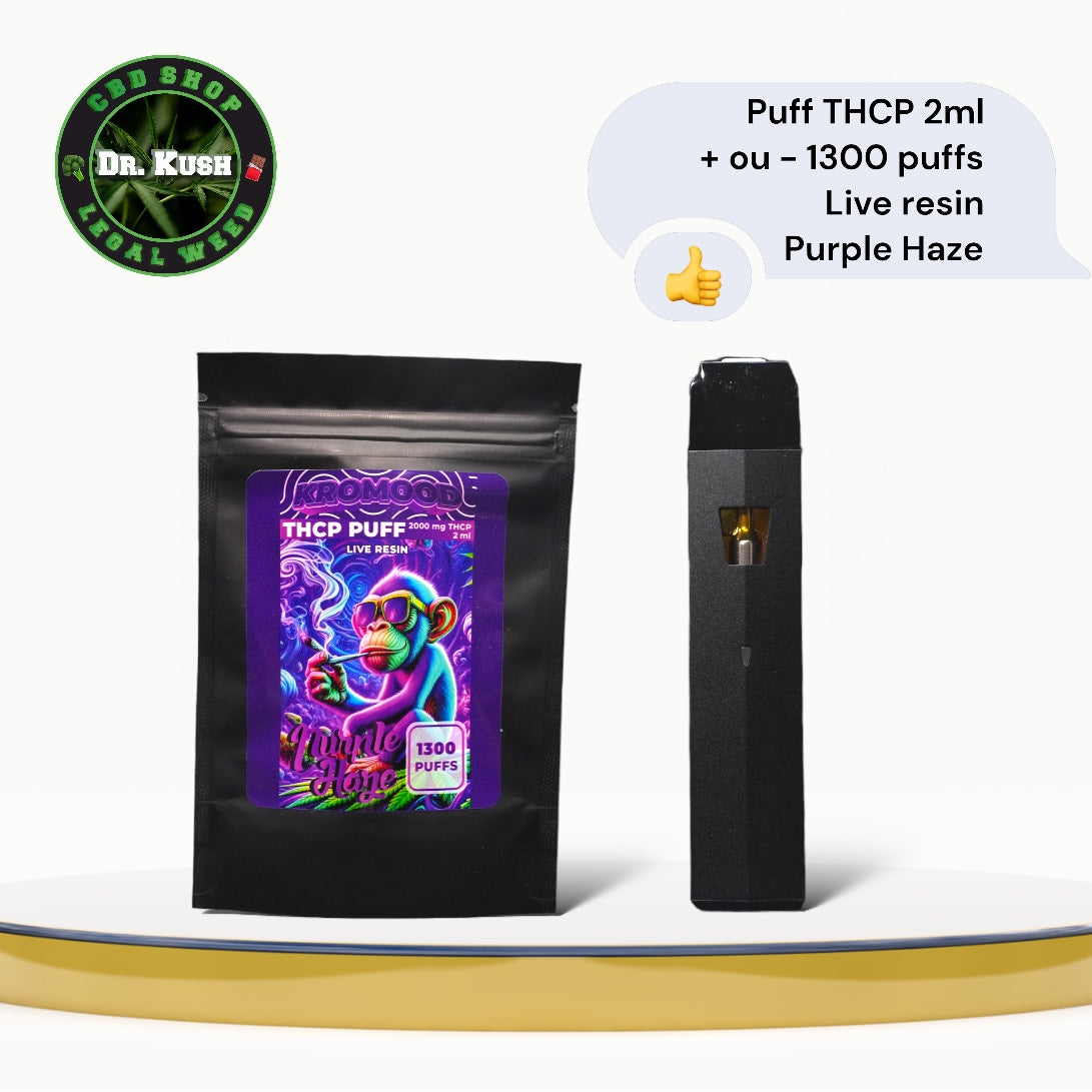 Puff THCP 2G - Purple Haze - 2 ML -1300 Bouffée - KROMOOD