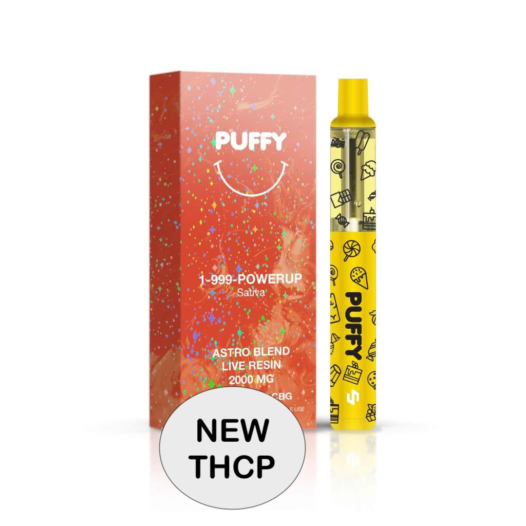 Puffy 2G Puff Jetable - 1-999-POWERUP - Sativa - THCP - 2000MG - 1200 bouffées