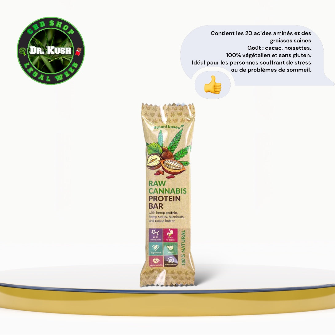 Euphoria Raw Cannabis - Barre de protéines -Cocoa 50g