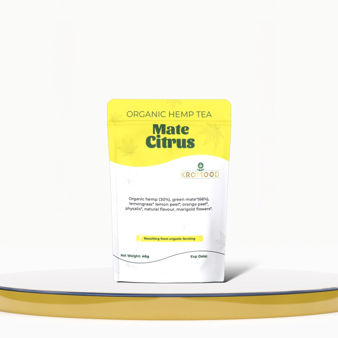 Organic Hemp Herbal Tea - Mate Citrus - 40g - Kromood