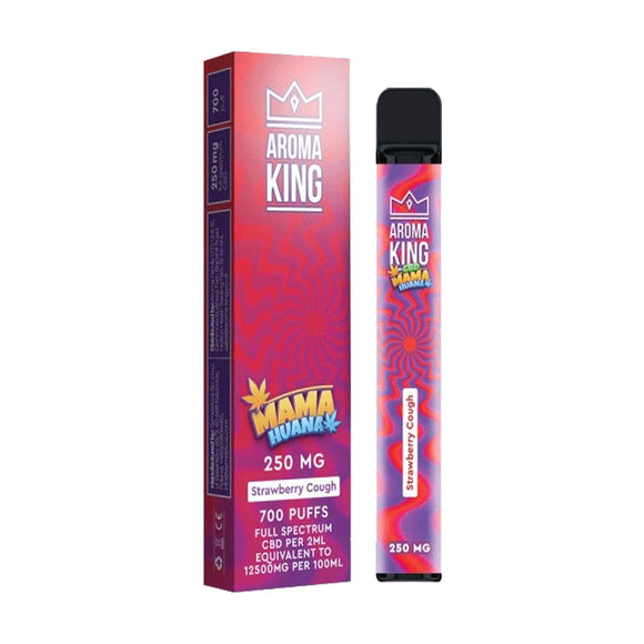 Strawberry Cough Aroma King CBD Mama Huana Vape Bar 700 Puffs