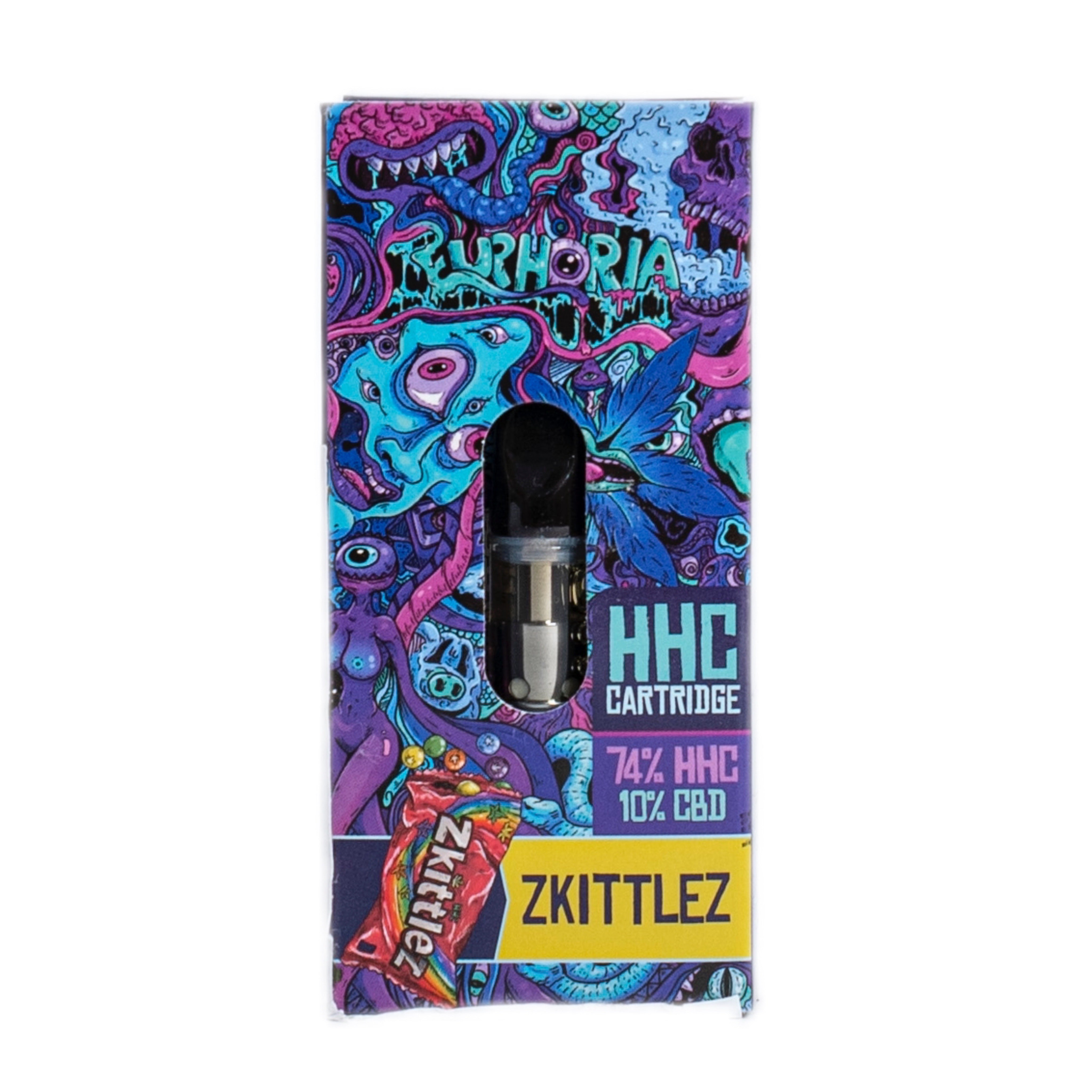 Euphoria Cartridge (Dab Pen) of HHC - Zkittlez - 97% HHC/500MG - 0.5ML - 300 puffs
