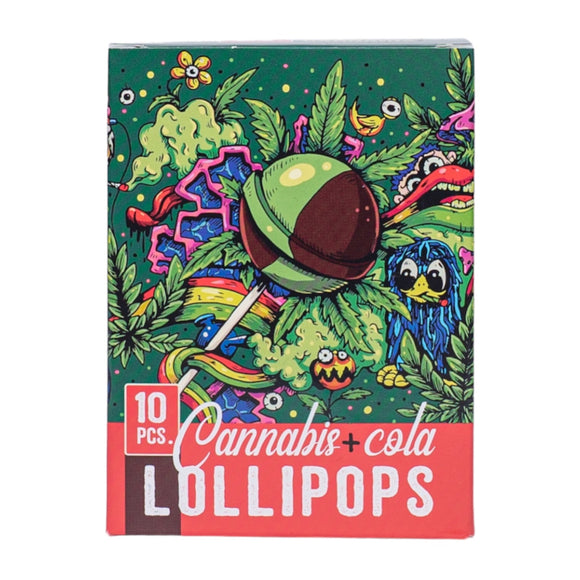 Euphoria - Cannabis + Cola Lollipops - 10x Hemp Lollipops - 120gr