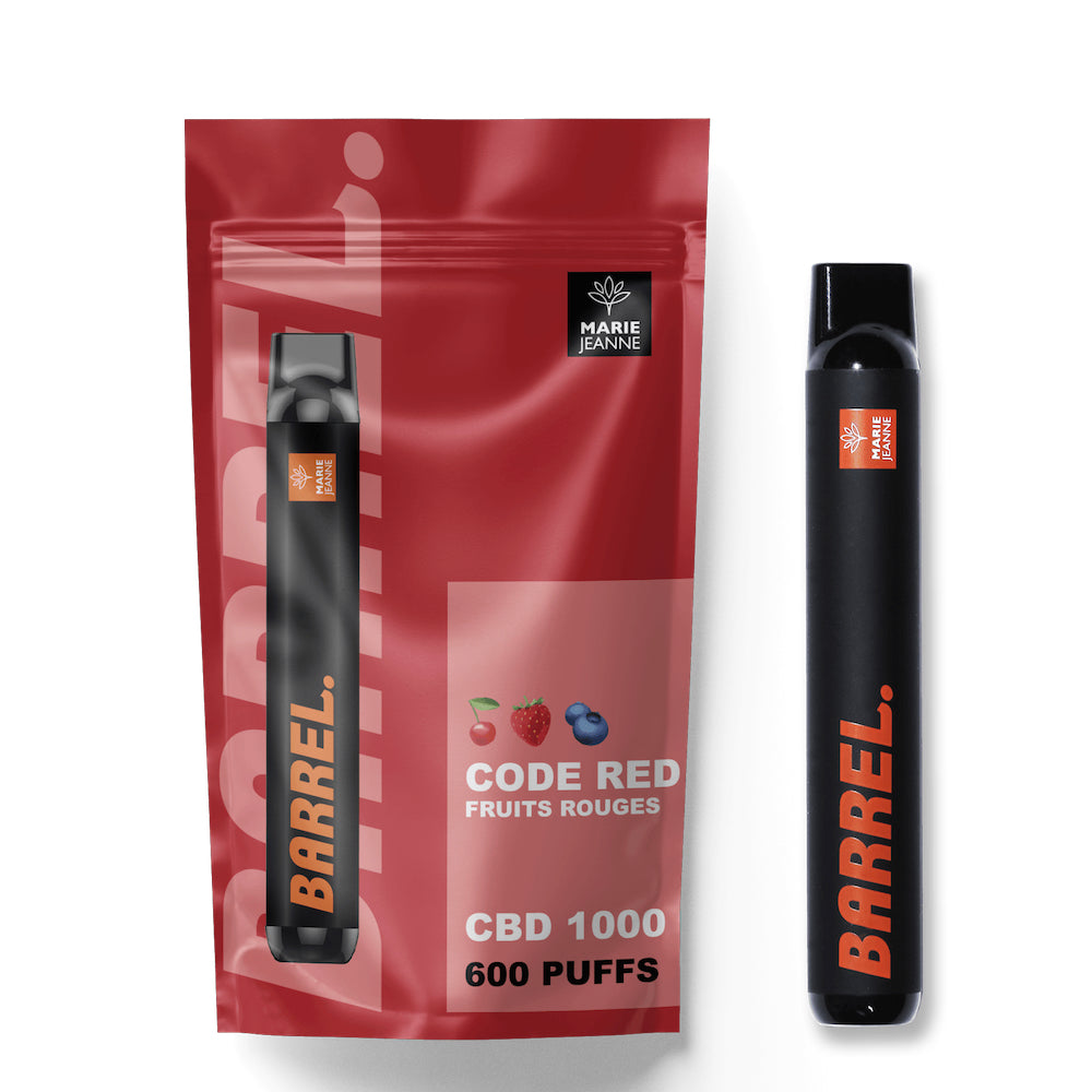 Marie-Jeanne - CBD Disposable Puff/Pods - Barrel CODE RED - 1000MG - 600 Puffs
