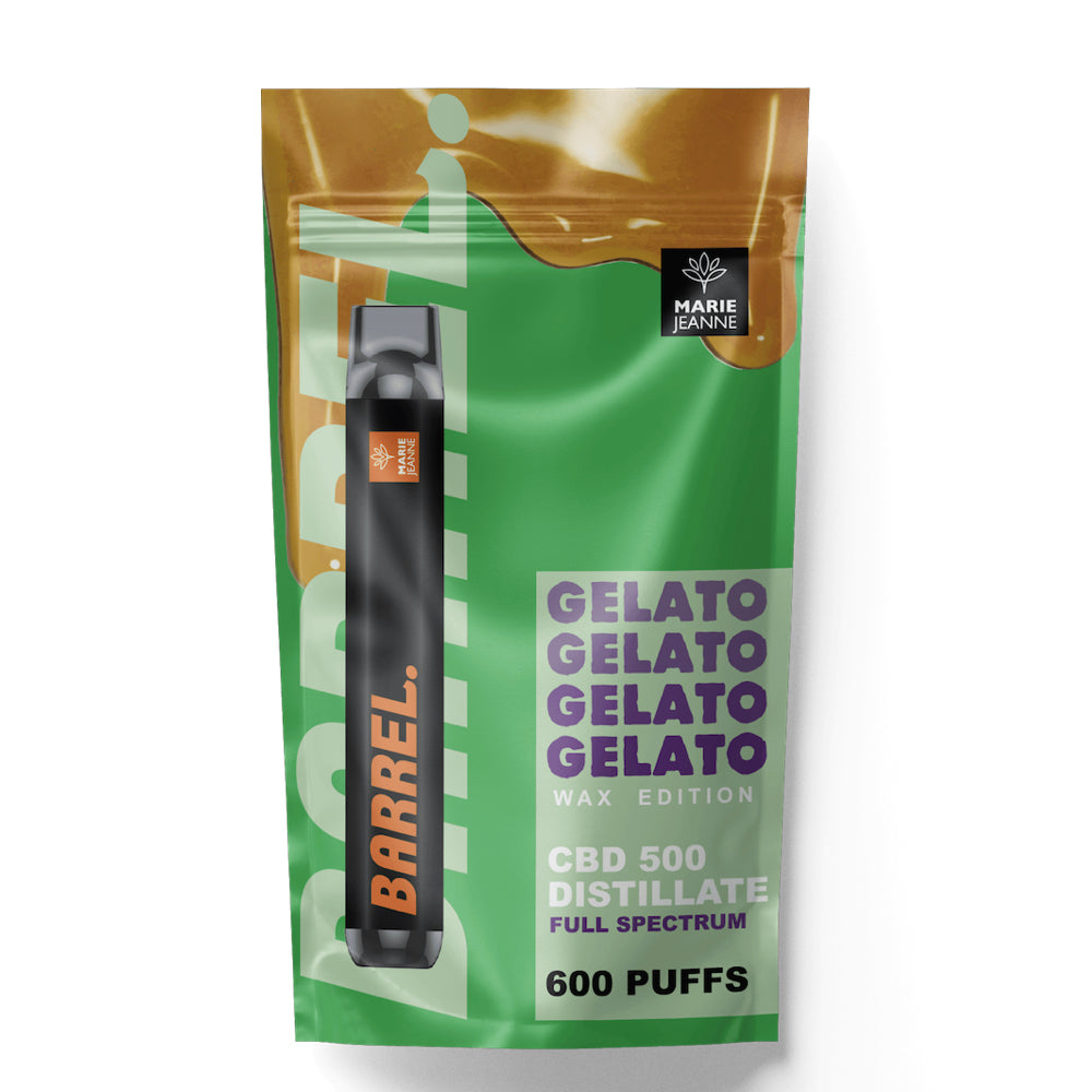 Marie-Jeanne - CBD Disposable Puff/Pods - Barrel Gelato - 500MG - 600 Puffs