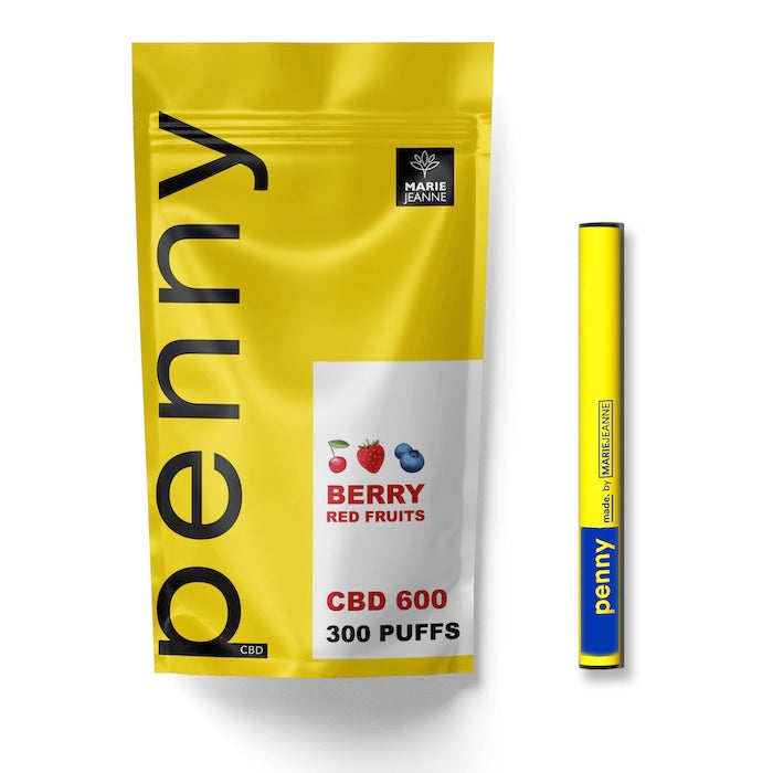 Marie-Jeanne - Puff/Pods Disposable CBD 6% - Penny Berry - 600MG - 300 Puffs