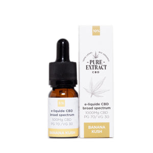 E-Liquid CBD 1O% Banana Kush 10ML - 1000 MG - Pure Extract CBD