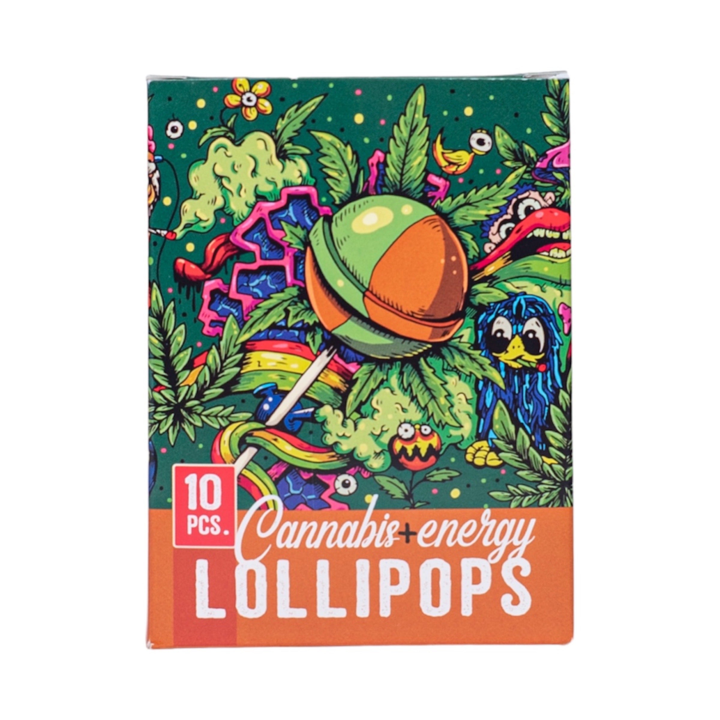 Euphoria - Cannabis + Energy Lollipops - 10x Sucettes de chanvre - 120gr