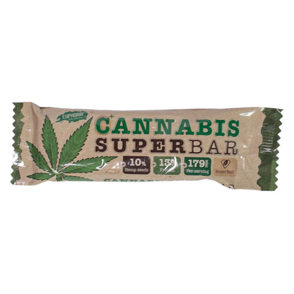 Euphoria - Superbar Cannabis - Barre Protéinée collation des bodybuilders - 35gr